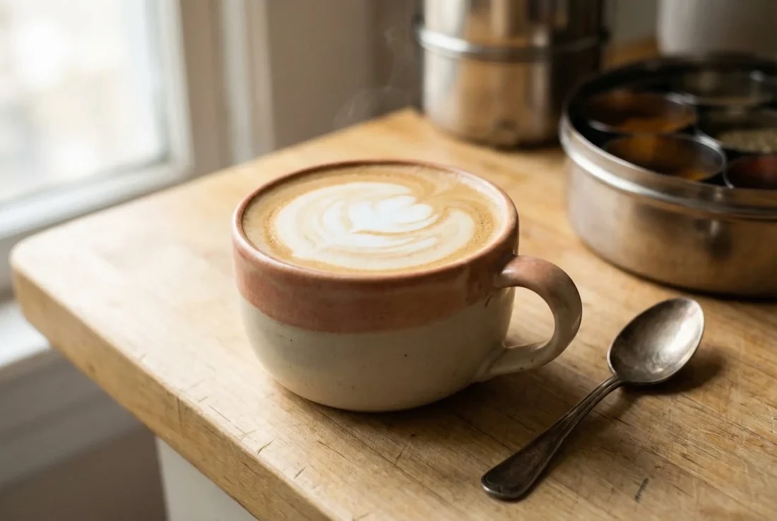 Latte with latte art
